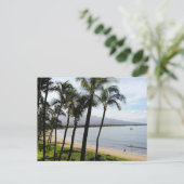Kihei Maui Hawaii Beach Palms Feiertagspostkarte (Stehend Vorderseite)