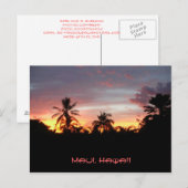 Kihei Sunset Postkarte (Vorne/Hinten)