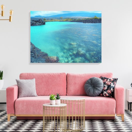 Kiholo Bay Hawaii hat landschaftlichen Leinenprint Leinwanddruck (Insitu (Wohnzimmer))