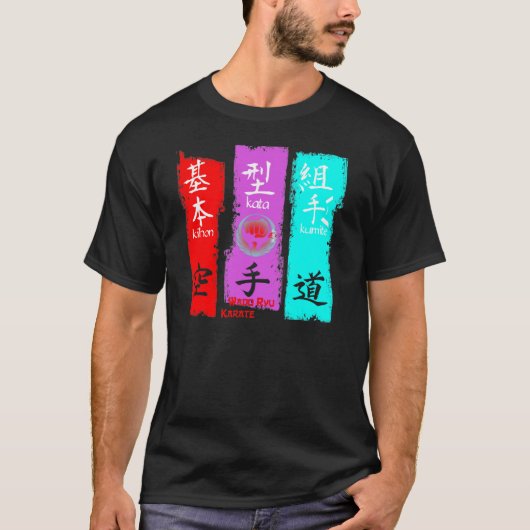 Kihon Kata Kumite - T - Shirt Wado Ryu Karate (Vorderseite)
