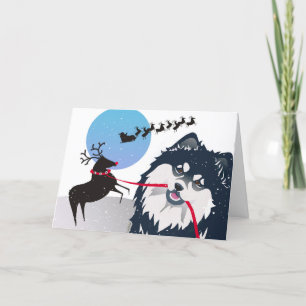 KIITOS SANTA -Finnischer Lapphund PERSONALISIEREN Karte