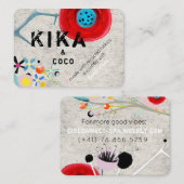 Kika und Coco gute Vibes Visitenkarte (Vorne/Hinten)
