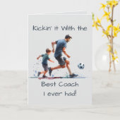 Kikckin' it mit dem besten Coach Happy Birthday Karte (Gelbe Blume)