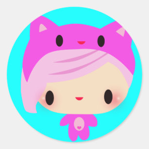Kiki-Chan Runder Aufkleber