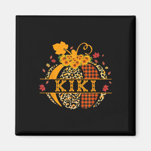 Kiki Leopard Floral Pumpkin Herbst Thanksgivi Magnet