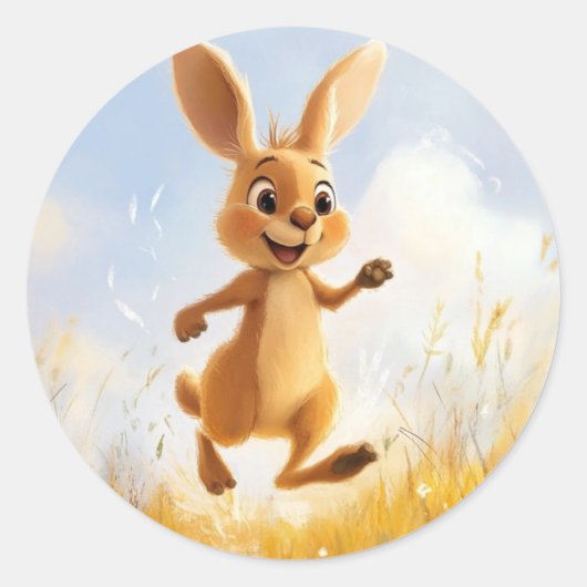 Kiki the Bunny Runder Aufkleber (Vorderseite)