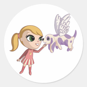 Kiki und Sugarplum Runder Aufkleber