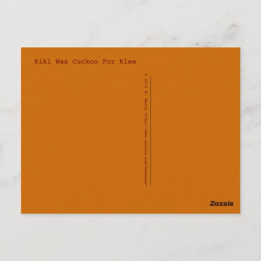 Kiki war Koo-Koo für Klee Postkarte (Rückseite)
