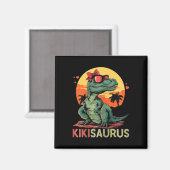 Kikisaurus Dino Dinosaur Kiki-saurus T-rex Mutter' Magnet (Vorderseite/Rückseite)