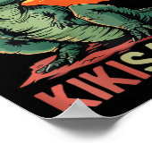 Kikisaurus Dino Dinosaur Kiki-saurus T-rex Mutter' Poster (Ecke)