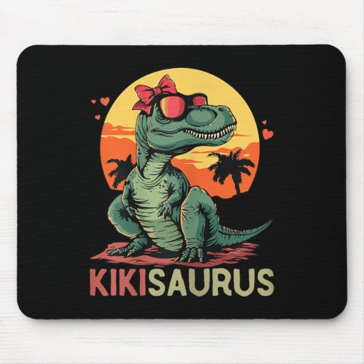 Kikisaurus Dino Dinosaurier Kiki-Saurus T-Rex Mutt Mousepad (Vorne)