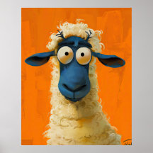 Kiko das Schaf – Whimsical Digital Art Poster