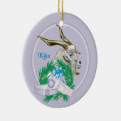 Kiko Goat Wreath Keramikornament (Rechts)