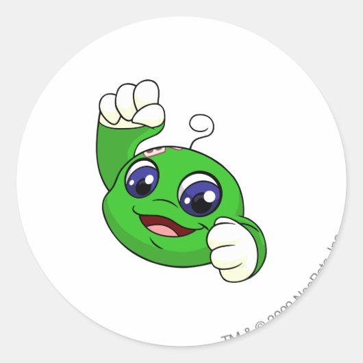 Kiko Green Runder Aufkleber (Vorderseite)