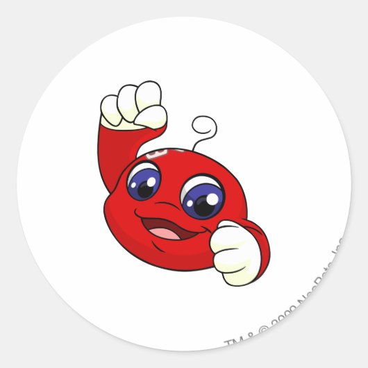 Kiko Red Runder Aufkleber (Vorderseite)