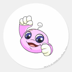 Kiko Rosa Runder Aufkleber