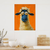 Kiko the Sheep - Whimsical Digital Art Poster (Küche)