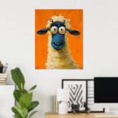 Kiko the Sheep - Whimsical Digital Art Poster (Heimbüro)