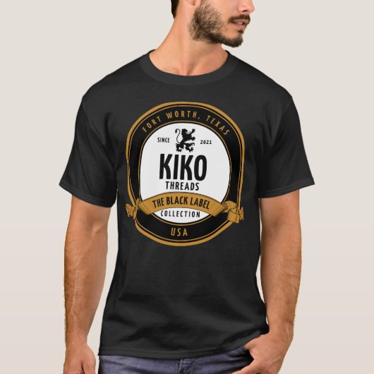 Kiko Threads Schwarze Label-Sammlung T-Shirt (Vorderseite)