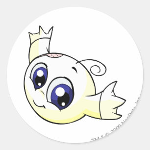 Kiko White Runder Aufkleber