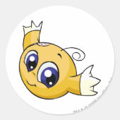 Kiko Yellow Runder Aufkleber (Vorderseite)