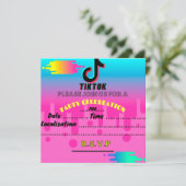 Kiktok Einladung (Stehend Vorderseite)