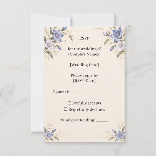 Kikyo Wedding RSVP Card (Vorderseite)