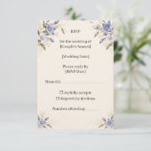 Kikyo Wedding RSVP Card (Stehend Vorderseite)