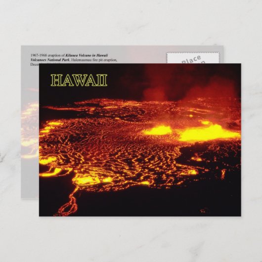 Kilauea Eruption, Hawaii Volcanoes National Park Postkarte (Vorne/Hinten)
