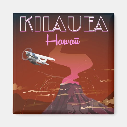 Kilauea Hawaii-Flugplakat Magnet (Vorne)