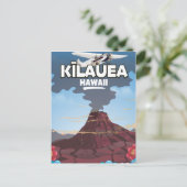 Kīlauea Hawaii Volcano Reiseplakat Postkarte (Stehend Vorderseite)