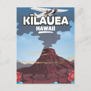 Kīlauea Hawaii Volcano Reiseplakat Postkarte