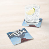 Kīlauea Hawaii Volcano Reiseplakat Rechteckiger Pappuntersetzer (Vor Ort)