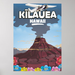 Kīlauea Hawaii Vulkan Reiseplakat Poster