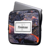 Kilauea Lava Flow mit Ihrem Namen und Monogramm Laptopschutzhülle (Vorderseite Links)