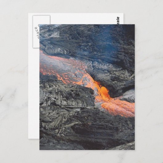 Kilauea Lava Flow Postkarte (Vorne/Hinten)
