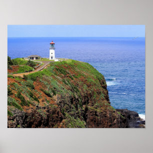 Kilauea-Leuchtturm auf Kauai Poster