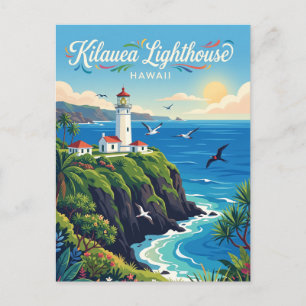 Kilauea-Leuchtturm Hawaii Postkarte