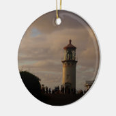 Kilauea Lighthouse in Dusk Keramik Ornament (Links)