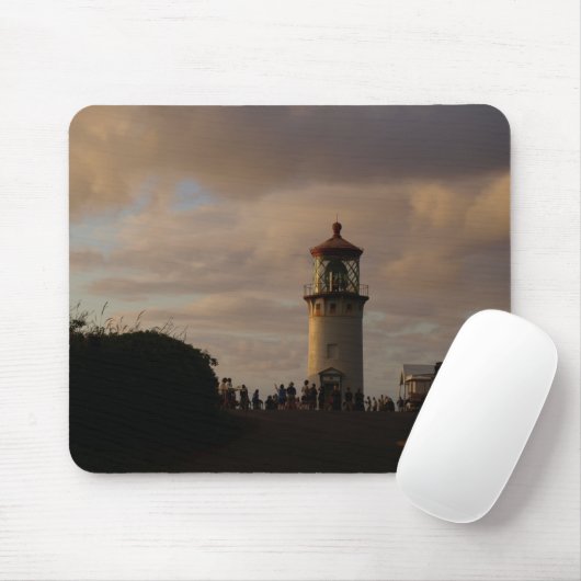 Kilauea Lighthouse in Kauai bei Dusk Mousepad (Mit Mouse)