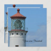 Kilauea Lighthouse Kauai Birthday Einladung (Vorne/Hinten)