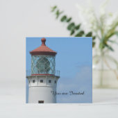 Kilauea Lighthouse Kauai Birthday Einladung (Stehend Vorderseite)