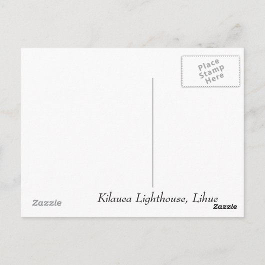 Kilauea Lighthouse Postkarte (Rückseite)