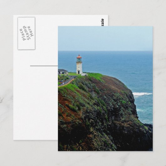 Kilauea Lighthouse Postkarte (Vorne/Hinten)