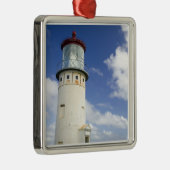 Kilauea Lighthouse Silbernes Ornament (Rechts)