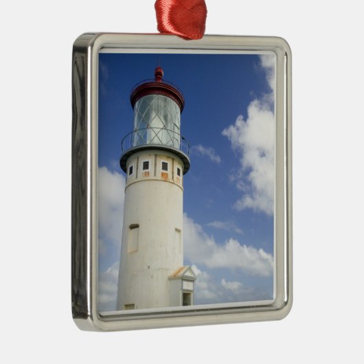 Kilauea Lighthouse Silbernes Ornament (Rechts)