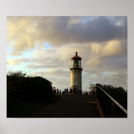 Kilauea Point Lighthouse in Dusk Poster (Vorne)