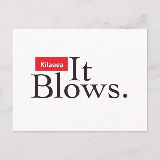 Kilauea Vulkan: Es bläst Postkarte (Vorderseite)