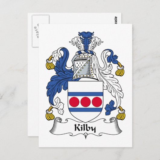 Kilby Familienwappen Postkarte (Vorne/Hinten)