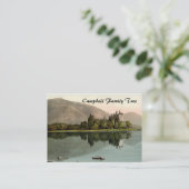 Kilchurn Schloss, Argyll und hochgebogene Visitenkarte (Stehend Vorderseite)